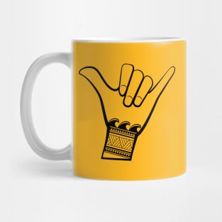 Shaka hand sign. Mug